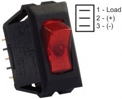 Rocker Switch  -  12V Illuminated
