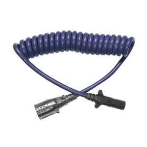 Coiled Electrical Cable Adapter  -  7 to 4 Way