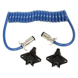 Coiled Electrical Cable Extension  -  6-Way
